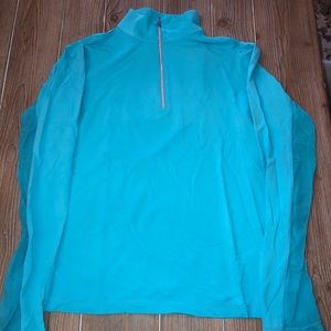 Riding Sport by Dover Saddlery 1/4 teal sun shirt